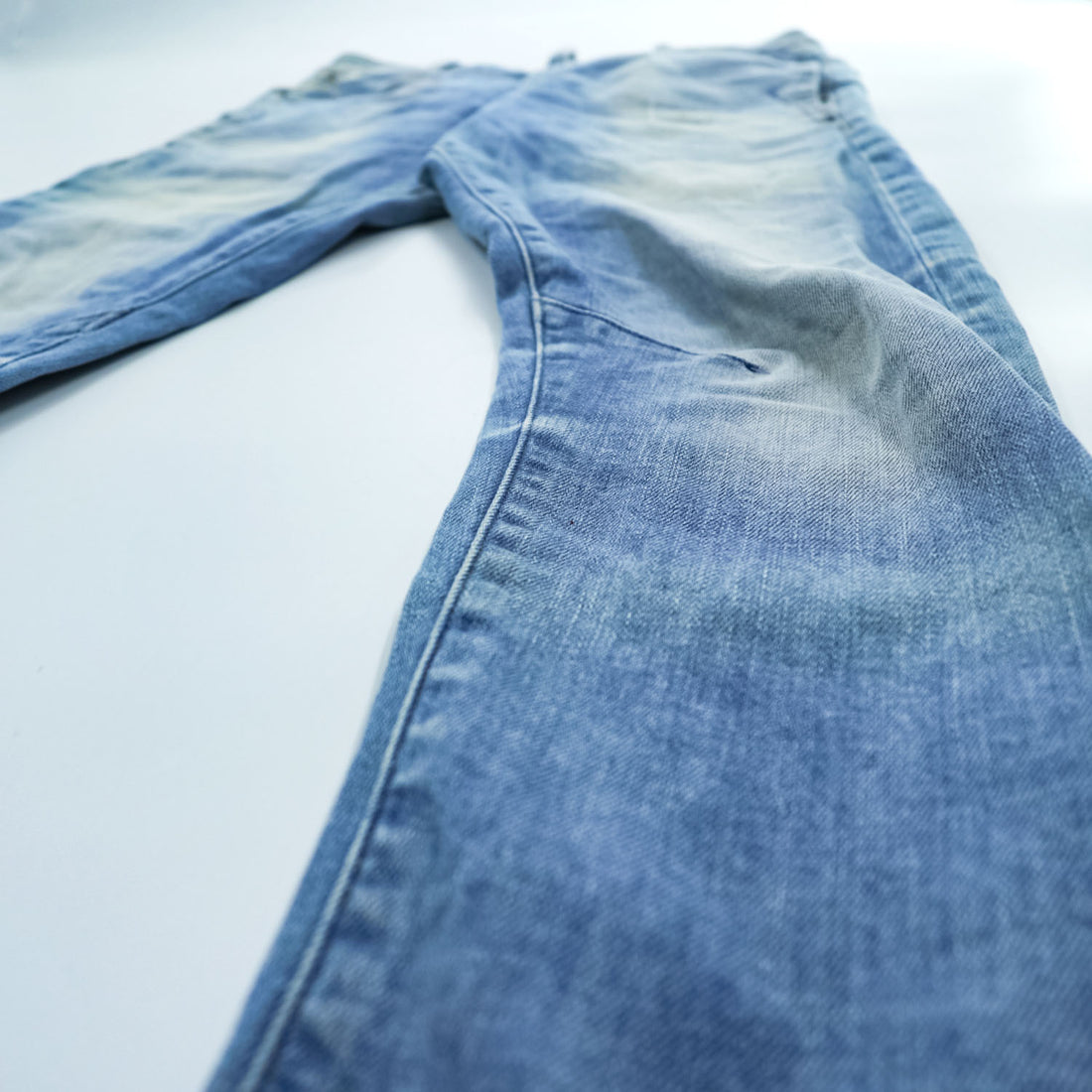 G-Star RAW D-STAQ 3D SKINNY Jeans Light Blue Washed Denim Button Fly W27 L32