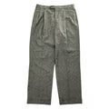 Brooks Brothers Slacks Pants L Brown Wide 2-Tuck Pleated Double Cuff 346 Gun Club Checked