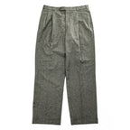Brooks Brothers Slacks Pants L Brown Wide 2-Tuck Pleated Double Cuff 346 Gun Club Checked