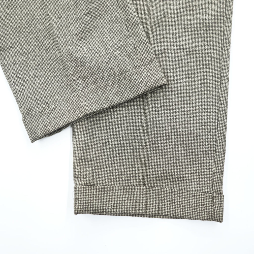 Brooks Brothers Slacks Pants L Brown Wide 2-Tuck Pleated Double Cuff 346 Gun Club Checked