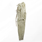 MASU Linen 100% SLEEPING JUMP SUITS Beige Drawstring Waist Pocket Size 46 (JP M)