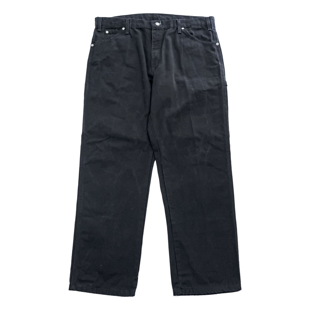 Dickies Relaxed Fit Black Cotton Carpenter Work Pants W38 L30 (W98cm)