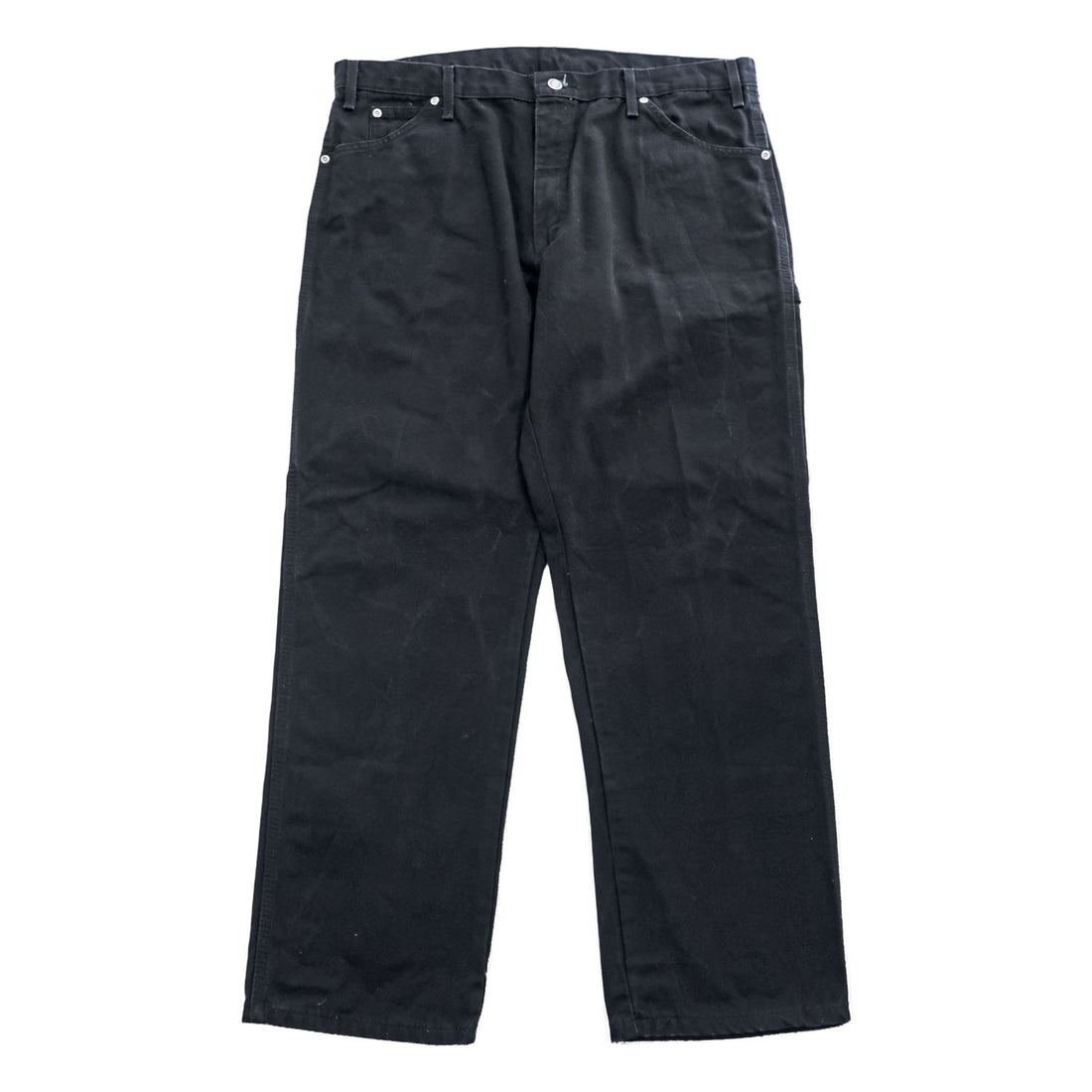 Dickies Relaxed Fit Black Cotton Carpenter Work Pants W38 L30 (W98cm)