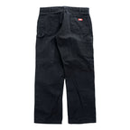 Dickies Relaxed Fit Black Cotton Carpenter Work Pants W38 L30 (W98cm)