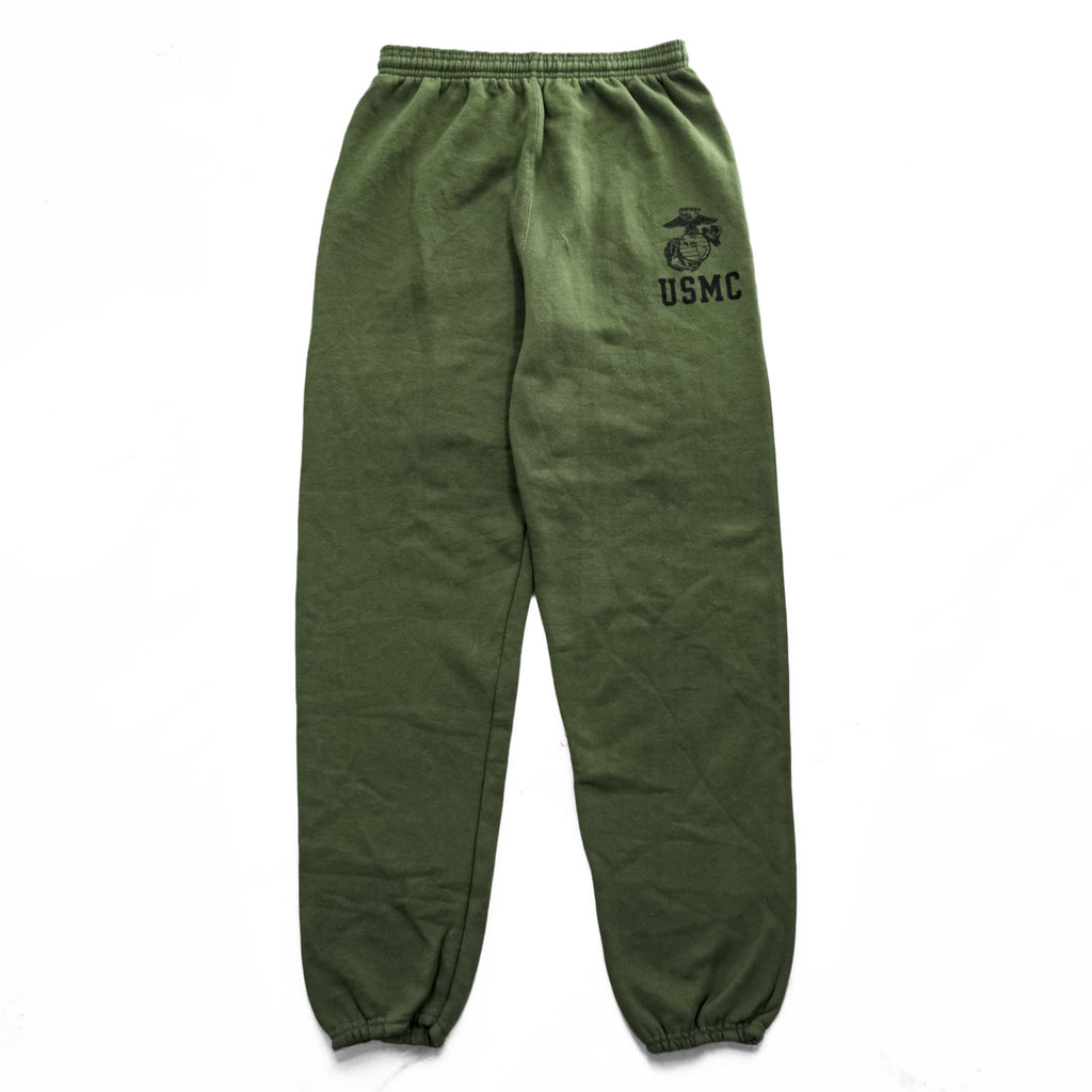 SOFFE USMC ヴィンテージ USA製 スウェットパンツ M カーキ グリーン 裏起毛  米軍 US ARMY トレーニングパンツ