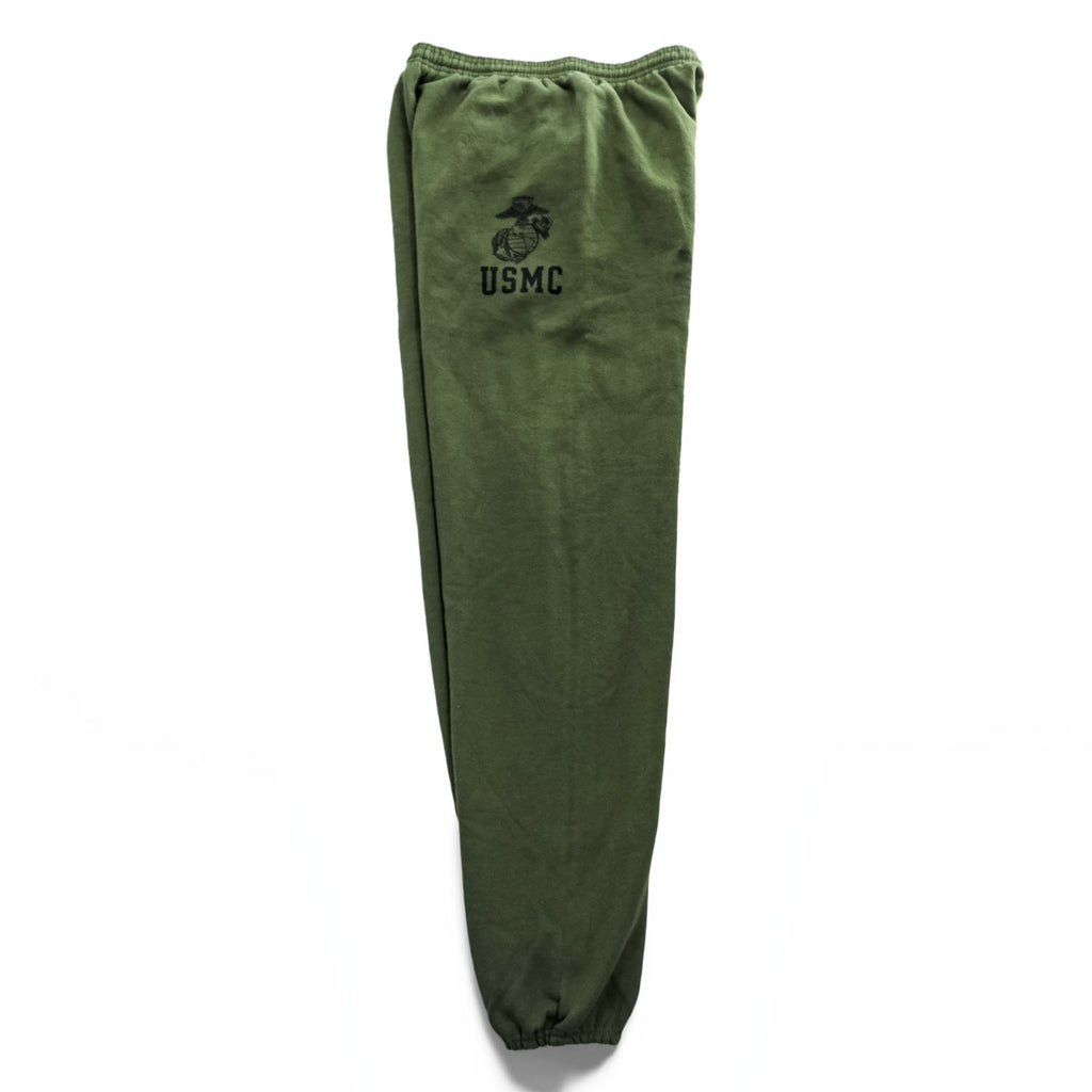SOFFE USMC ヴィンテージ USA製 スウェットパンツ M カーキ グリーン 裏起毛  米軍 US ARMY トレーニングパンツ
