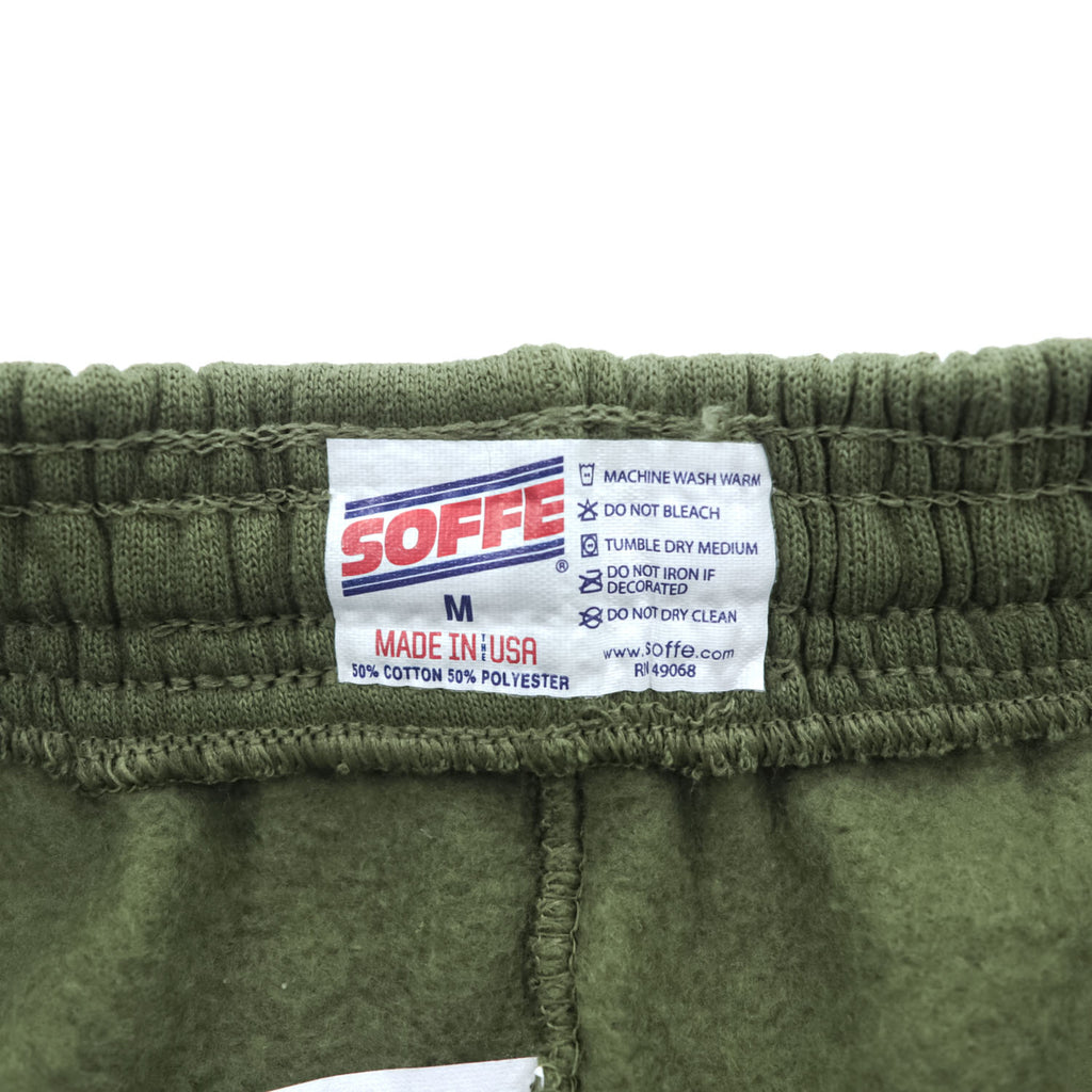 SOFFE USMC ヴィンテージ USA製 スウェットパンツ M カーキ グリーン 裏起毛  米軍 US ARMY トレーニングパンツ