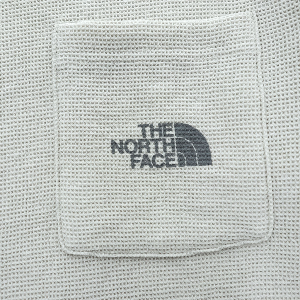 THE NORTH FACE コンフォーティブ ワッフル 半袖 ポケットTシャツ L ベージュ ライトグレー S/S COMFORTIVE WAFFLE CREW 直営店限定 NT12398R