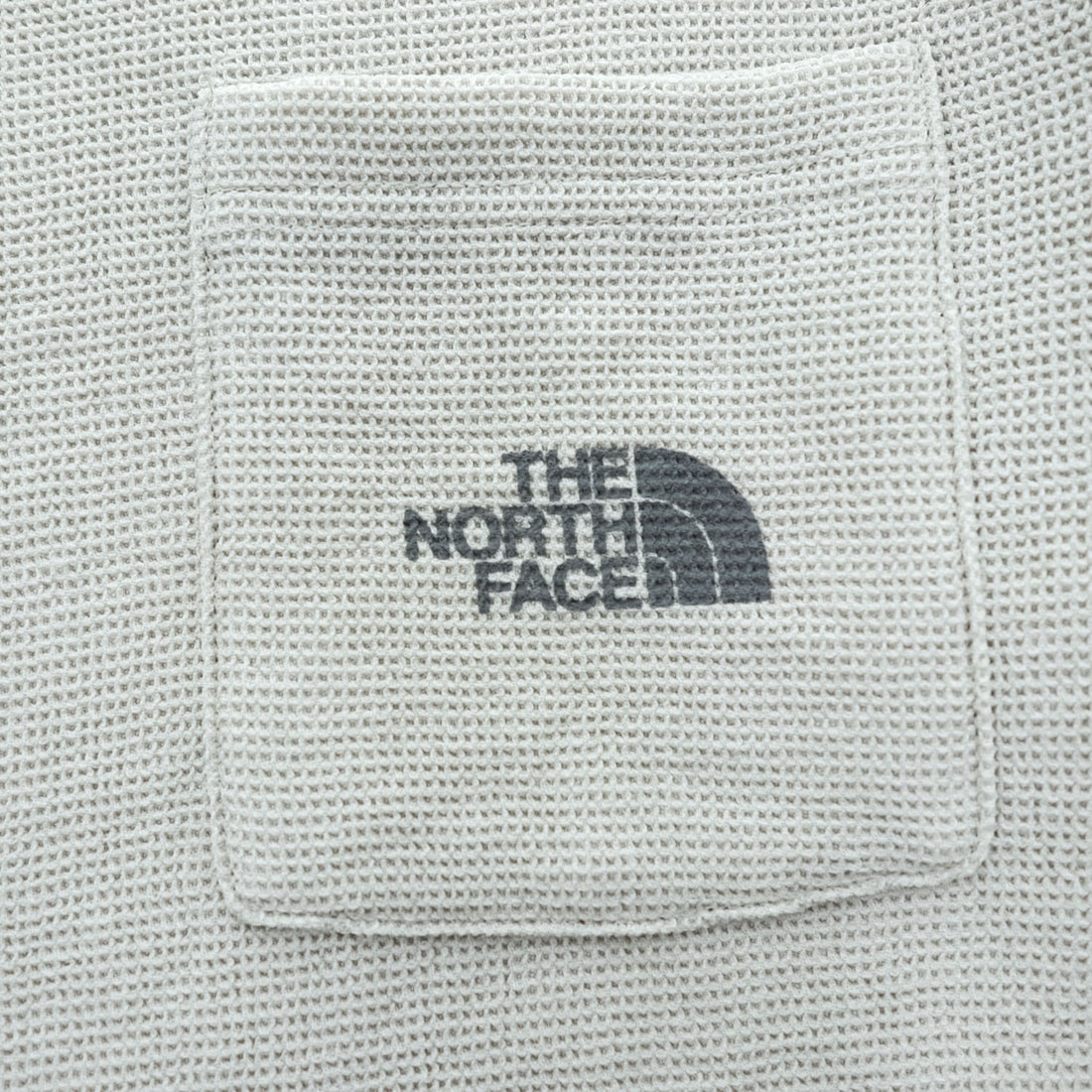 THE NORTH FACE コンフォーティブ ワッフル 半袖 ポケットTシャツ L ベージュ ライトグレー S/S COMFORTIVE WAFFLE CREW 直営店限定 NT12398R
