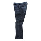 HURRAY HURRAY Black/Charcoal Cotton Stretch Chino Flare Pants Frayed Hem Made in Japan W77cm (M)