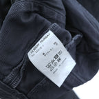 HURRAY HURRAY Black/Charcoal Cotton Stretch Chino Flare Pants Frayed Hem Made in Japan W77cm (M)