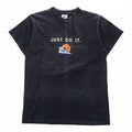 NIKE 90年代 USA製 ヴィンテージ Tシャツ M ブラック フェード 刺繍 JUST DO IT. バスケット グラフィック プリント