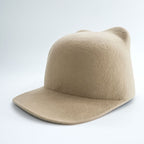 BODYSONG. Made in Japan Cap, Beige, EARWCAP molded wool hat BS239706