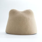 BODYSONG. Made in Japan Cap, Beige, EARWCAP molded wool hat BS239706