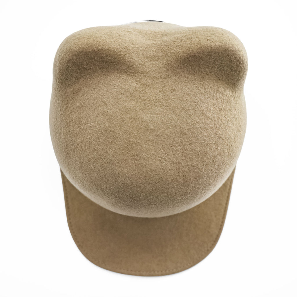 BODYSONG. Made in Japan Cap, Beige, EARWCAP molded wool hat BS239706