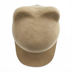 BODYSONG. Made in Japan Cap, Beige, EARWCAP molded wool hat BS239706