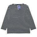 Saint James OUESSANT Breton Stripe Long Sleeve Cotton Shirt Black/White Size 5 (M-L)