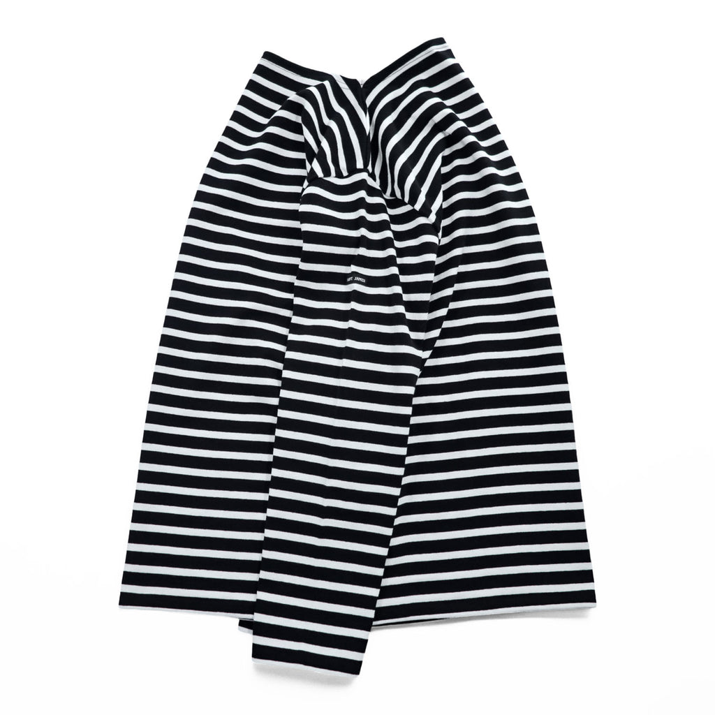 Saint James OUESSANT Breton Stripe Long Sleeve Cotton Shirt Black/White Size 5 (M-L)