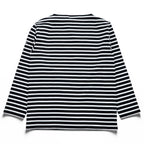 Saint James OUESSANT Breton Stripe Long Sleeve Cotton Shirt Black/White Size 5 (M-L)