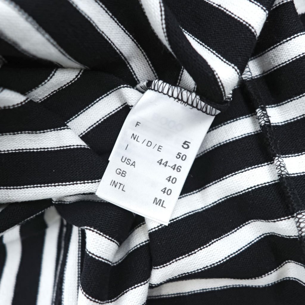 Saint James OUESSANT Breton Stripe Long Sleeve Cotton Shirt Black/White Size 5 (M-L)