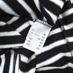 Saint James OUESSANT Breton Stripe Long Sleeve Cotton Shirt Black/White Size 5 (M-L)