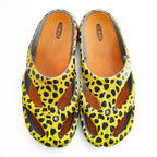 KEEN SHANTI ARTS Cheetah Sandals US9-10 Yellow, Orange, Black Patterned 