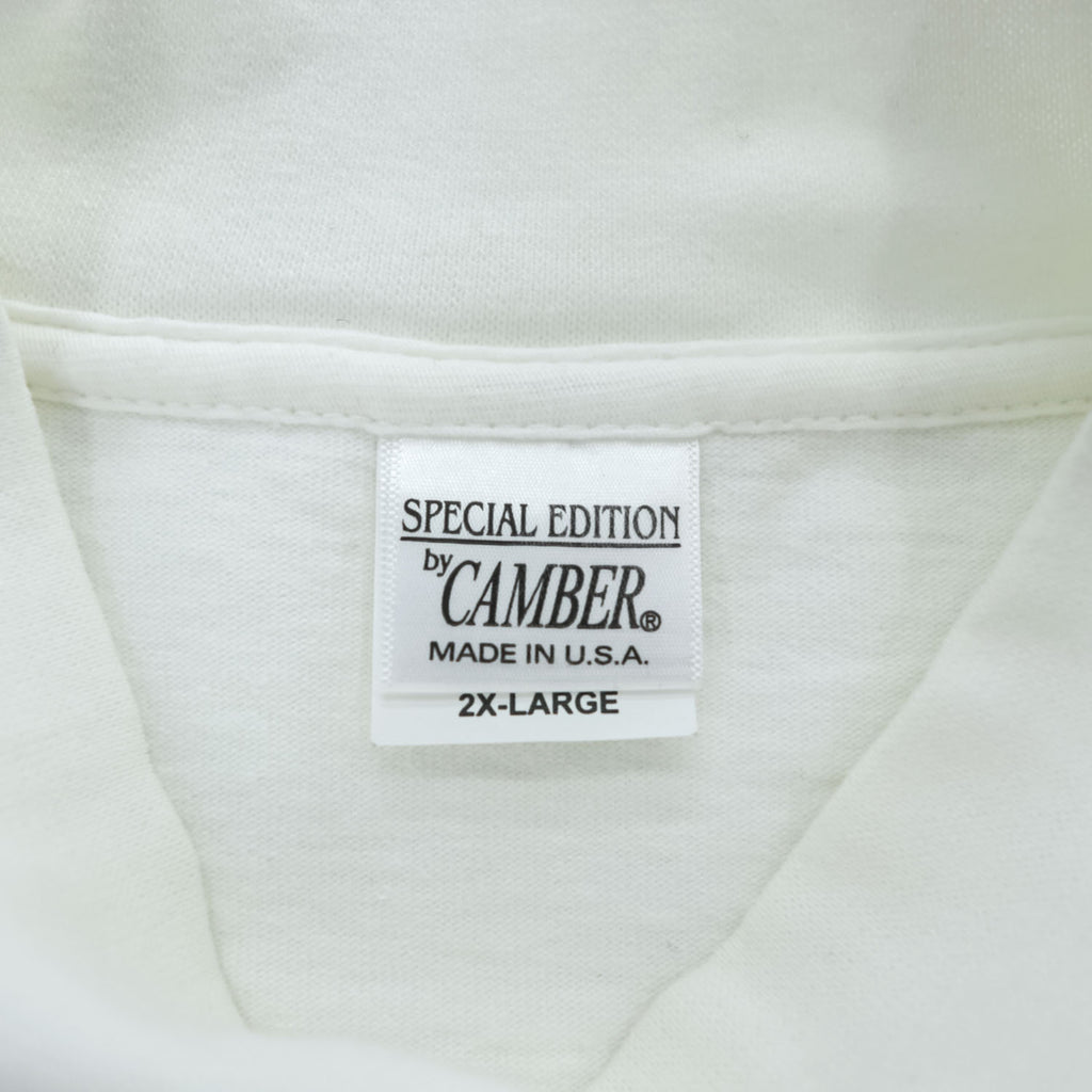 CAMBER USA製 ヘビーウェイト モックネック Tシャツ XXL ホワイト ビッグサイズ SPECIAL EDITION