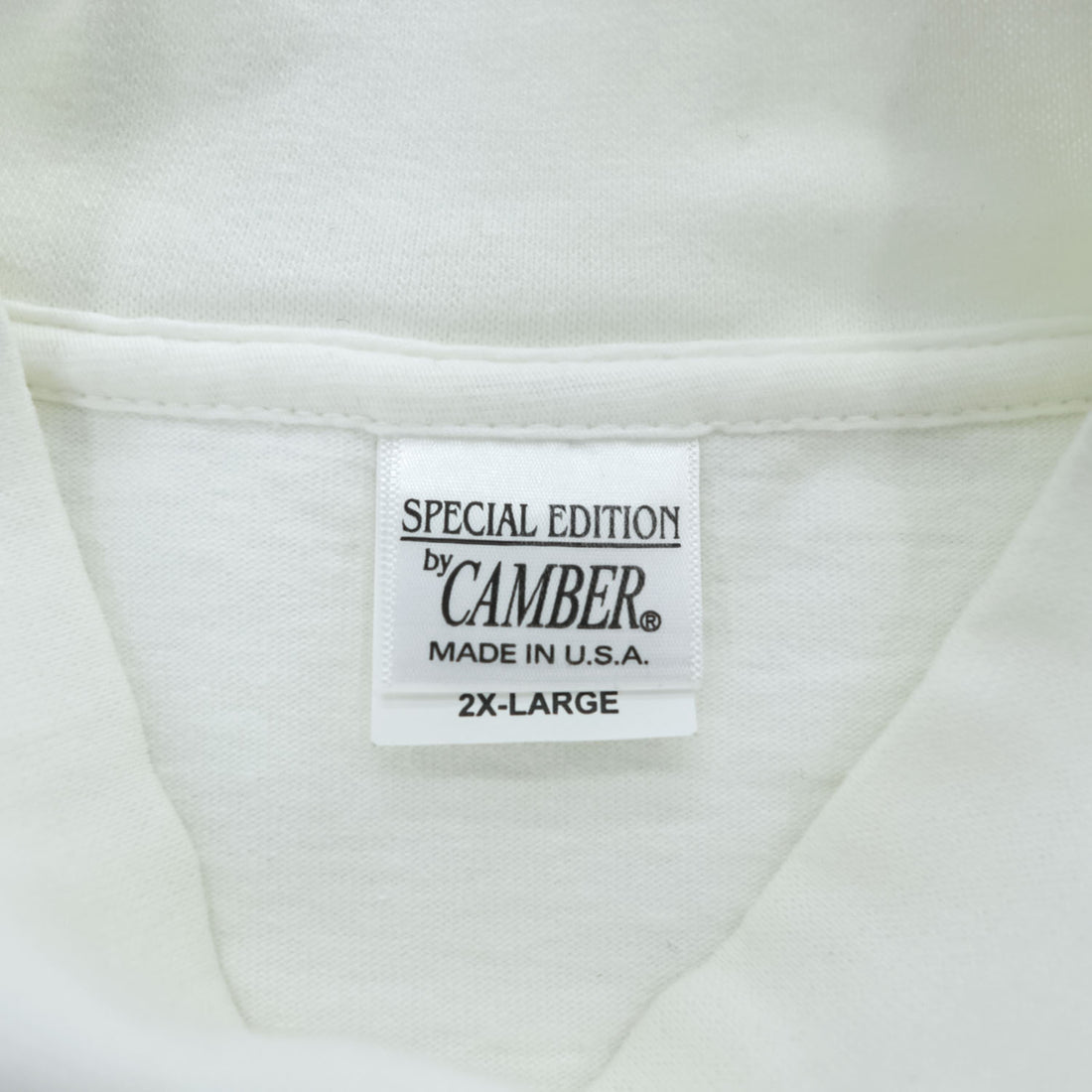CAMBER USA製 ヘビーウェイト モックネック Tシャツ XXL ホワイト ビッグサイズ SPECIAL EDITION