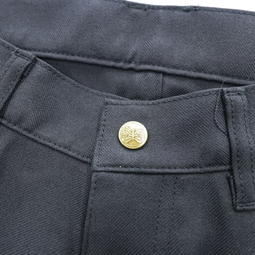 Needles Japan Made Slacks Pants M Black STRAIGHT JEAN - Poly Twill RW252