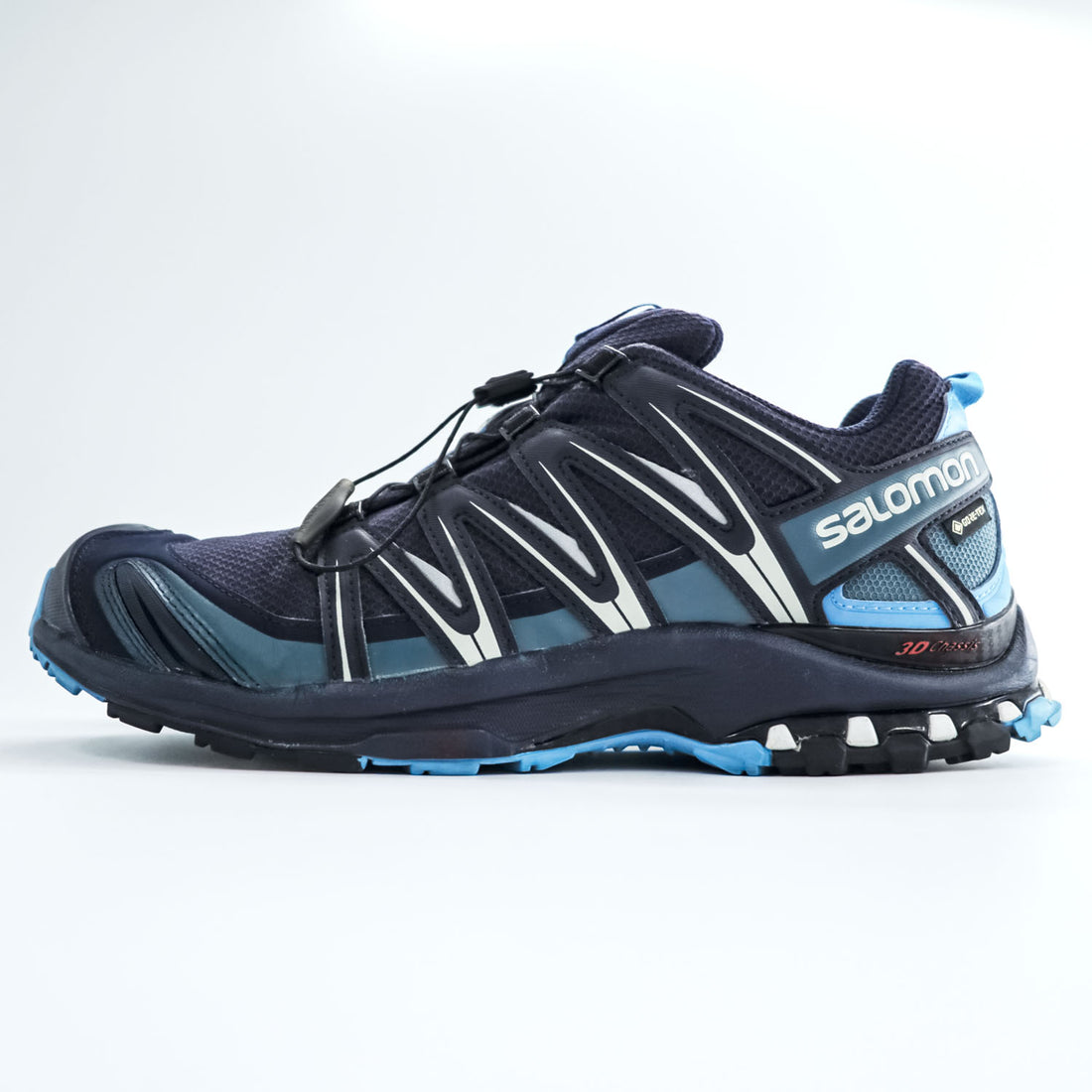Salomon XA PRO 3D Trail Running Shoes Quicklace Gore‑Tex JP 27.5cm (US 9.5) Navy Blazer/Hawaiian Ocean/Dawn Blue