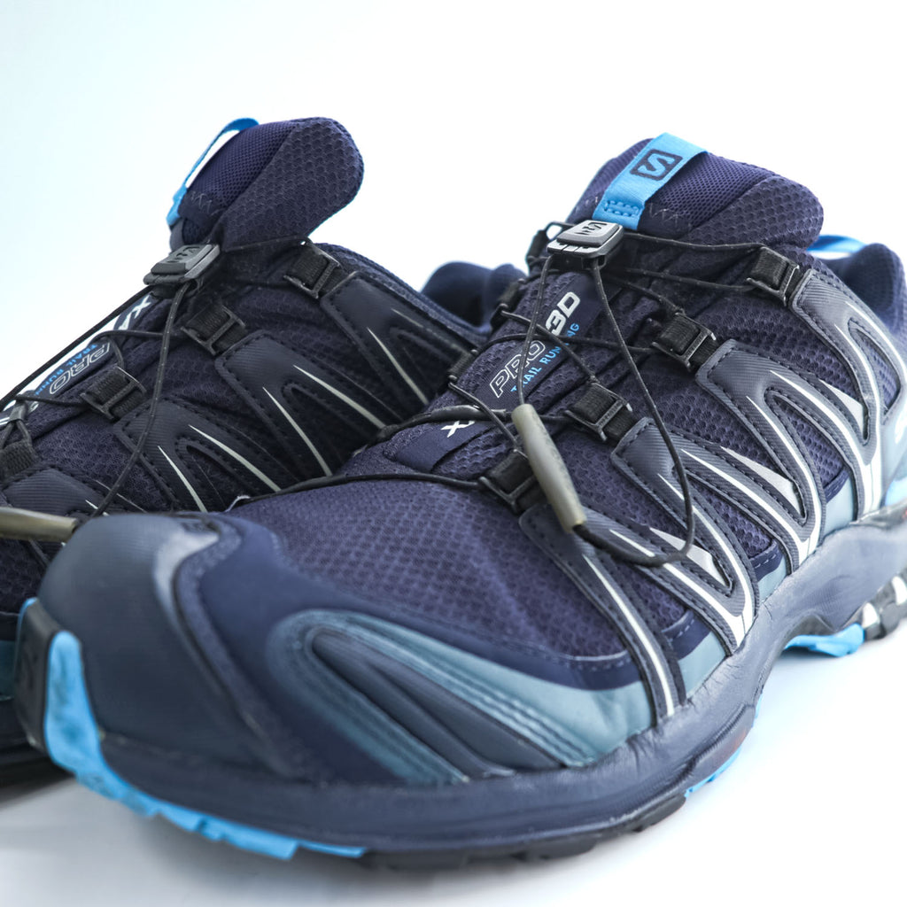 SALOMON XA PRO 3D トレイルランニングシューズ スニーカー 27.5cm ゴアテックス GORE-TEX 防水 クイックレース Navy Blazer/Hawaiian Ocean/Dawn Blue 145464