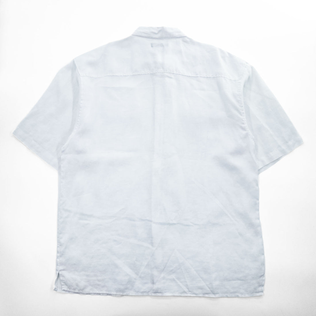 TRUST 100% Linen White Short Sleeve Shirt & Cargo-Style Bottom Set Epaulets Flap Pockets Top 2XL / Bottom 46