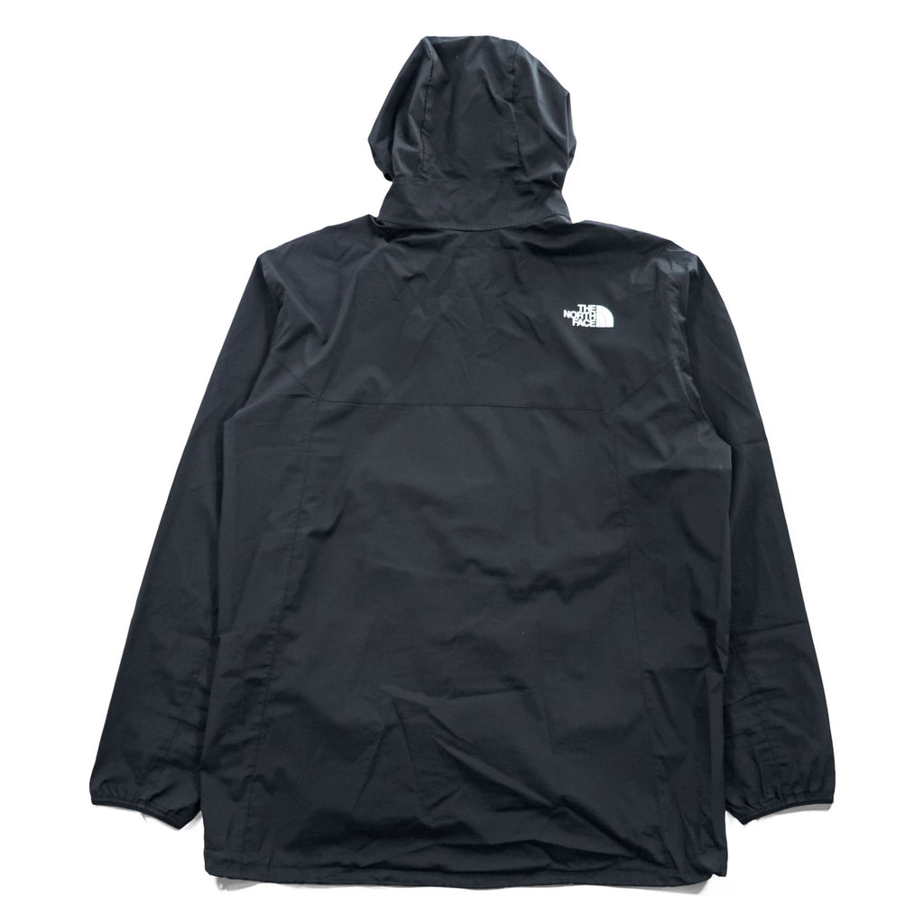 THE NORTH FACE ES Anytime Wind Hoodie Hooded Full-Zip Jacket NP72385 Black Polyester L Lightweight Windbreaker