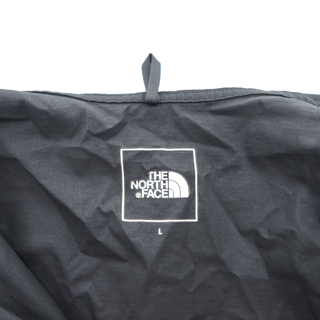 THE NORTH FACE ES Anytime Wind Hoodie Hooded Full-Zip Jacket NP72385 Black Polyester L Lightweight Windbreaker