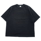 blurhms ROOTSTOCK 日本製 ラグラン サーマル Rough & Smooth Thermal Raglan Tee Tシャツ L ブラック ワッフル bROOTS24S21