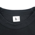 blurhms ROOTSTOCK 日本製 ラグラン サーマル Rough & Smooth Thermal Raglan Tee Tシャツ L ブラック ワッフル bROOTS24S21