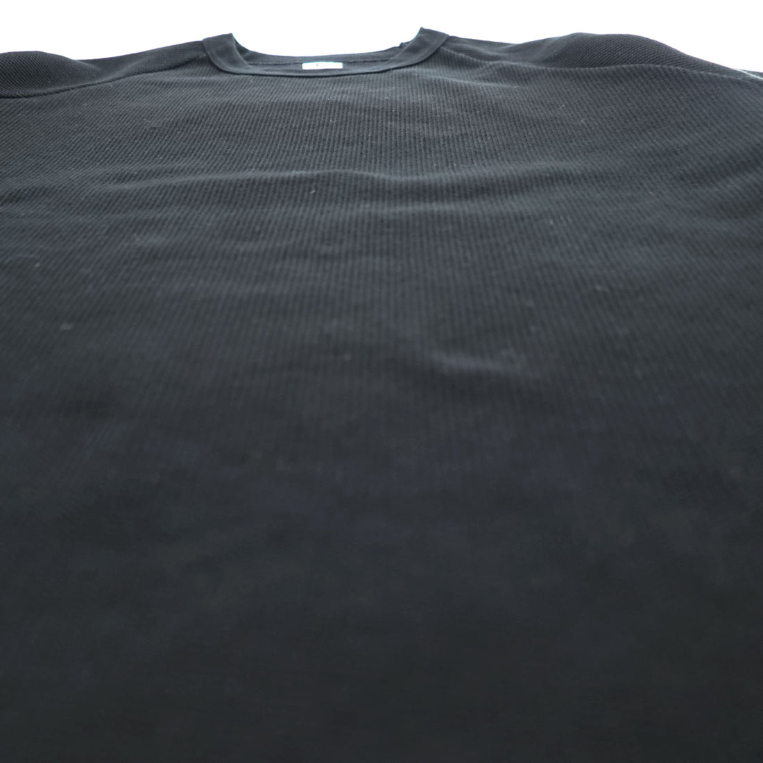 blurhms ROOTSTOCK 日本製 ラグラン サーマル Rough & Smooth Thermal Raglan Tee Tシャツ L ブラック ワッフル bROOTS24S21