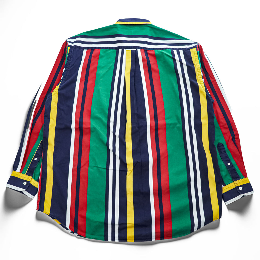 NAUTICA 90年代 ヴィンテージ 長袖 マルチストライプ シャツ XL ボタンダウン マルチストライプ ビッグサイズ