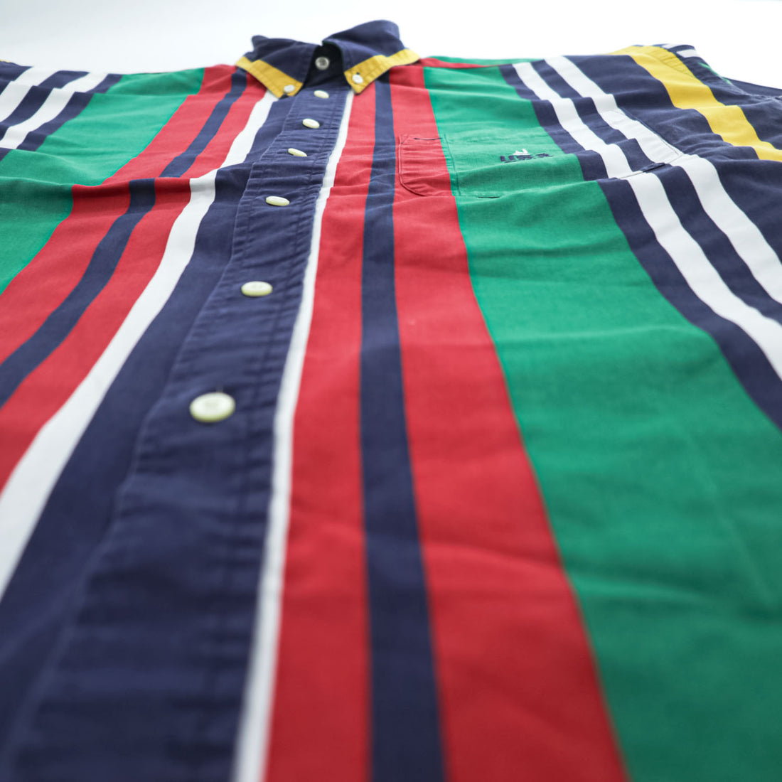 NAUTICA 90年代 ヴィンテージ 長袖 マルチストライプ シャツ XL ボタンダウン マルチストライプ ビッグサイズ