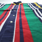 NAUTICA 90年代 ヴィンテージ 長袖 マルチストライプ シャツ XL ボタンダウン マルチストライプ ビッグサイズ
