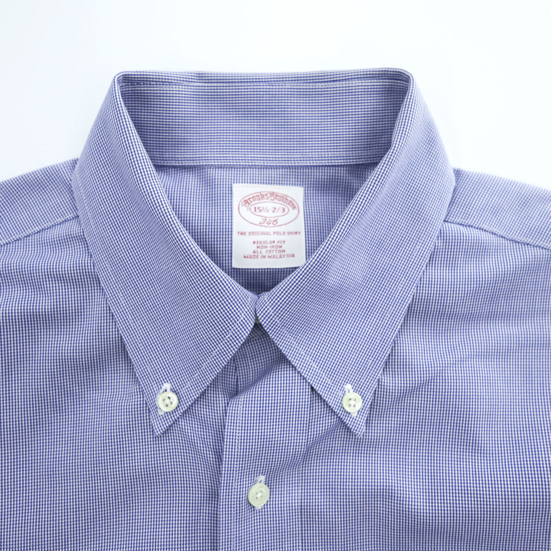 Brooks Brothers 346 長袖シャツ L  Regular Fit ブルー ボタンダウン ノンアイロン