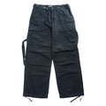 Brandit M-65 US ARMY Cargo Pants Wide Leg Drawstring Hem Military Style Multiple Pockets Size L (W88cm) Black Cotton