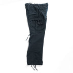 Brandit M-65 US ARMY Cargo Pants Wide Leg Drawstring Hem Military Style Multiple Pockets Size L (W88cm) Black Cotton