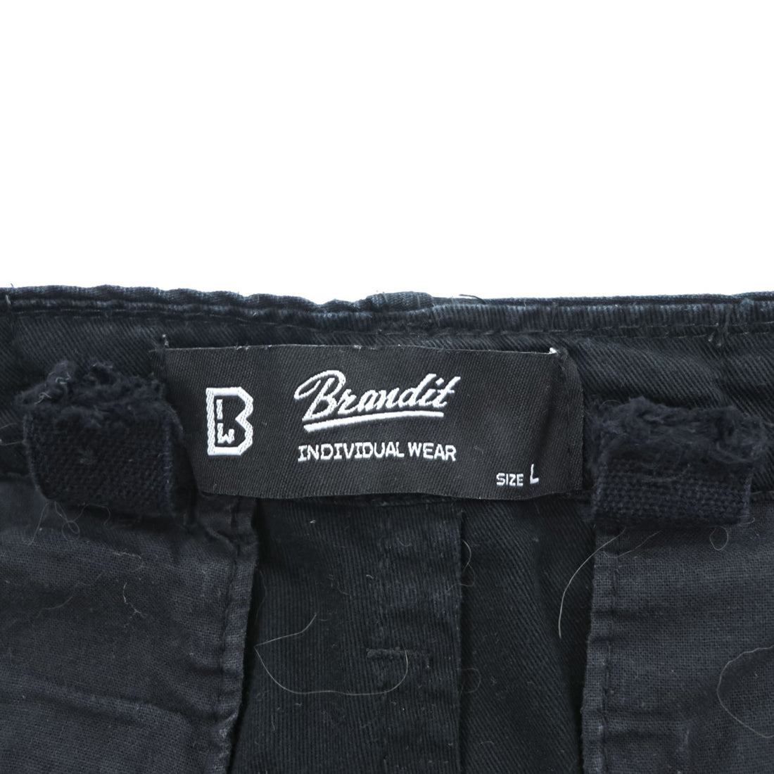 Brandit M-65 US ARMY Cargo Pants Wide Leg Drawstring Hem Military Style Multiple Pockets Size L (W88cm) Black Cotton
