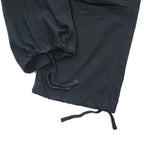 Brandit M-65 US ARMY Cargo Pants Wide Leg Drawstring Hem Military Style Multiple Pockets Size L (W88cm) Black Cotton