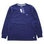 Polo Ralph Lauren Waffle Thermal Long Sleeve Crewneck Tee Navy Cotton Blend 60/40 Pony Embroidery Sleepwear M