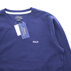 Polo Ralph Lauren Waffle Thermal Long Sleeve Crewneck Tee Navy Cotton Blend 60/40 Pony Embroidery Sleepwear M
