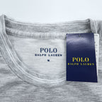 Polo Ralph Lauren Heather Gray Short Sleeve Crewneck T-Shirt Embroidered Pony Logo M Polyester Blend Tag Attached