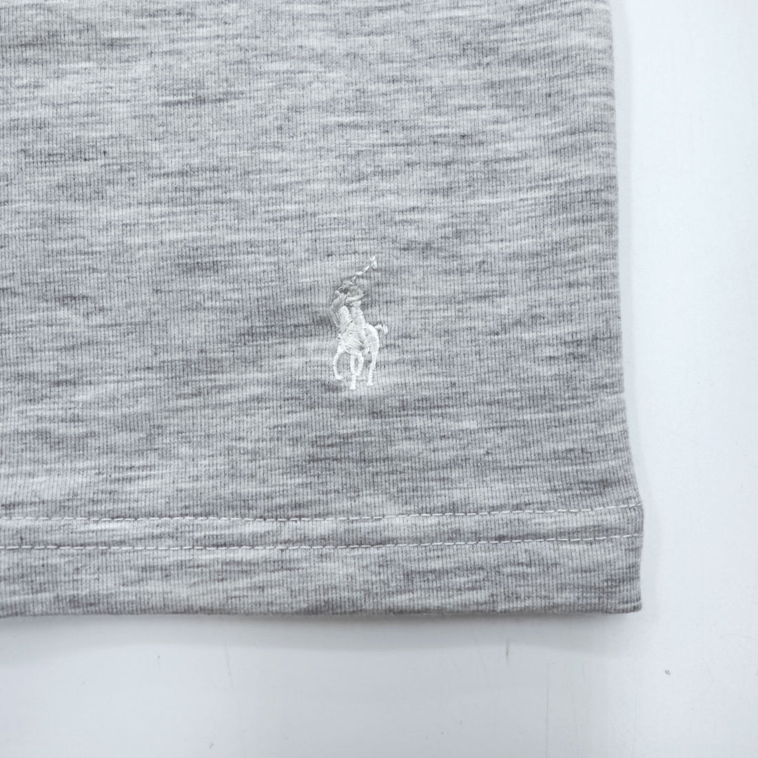 Polo Ralph Lauren Heather Gray Short Sleeve Crewneck T-Shirt Embroidered Pony Logo M Polyester Blend Tag Attached