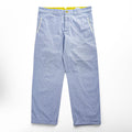 RIDING HIGH Made in Japan Cotton Hickory-Stripe Work Pants Button-Fly Yellow Waist L (W87cm)